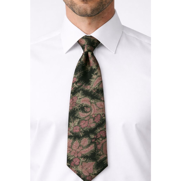 Bernini Other - Bernini Men's Black Pink Paisley Silk Tie One Size
